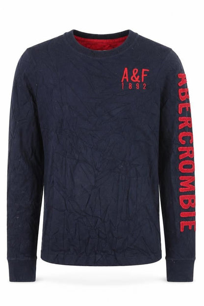 Abercrombie & Fitch Men’s Blue Cotton Crew Neck Pullover Jumper M