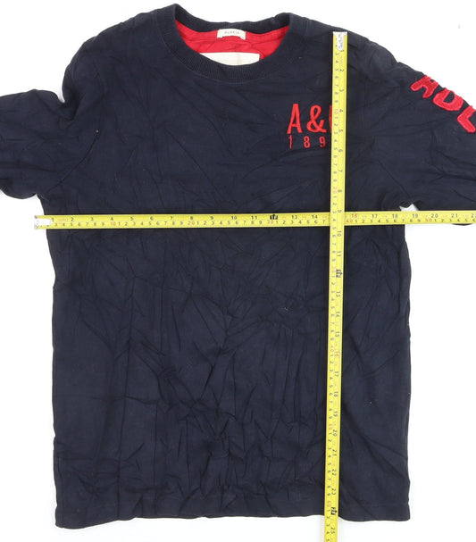 Abercrombie & Fitch Men’s Blue Cotton Crew Neck Pullover Jumper M
