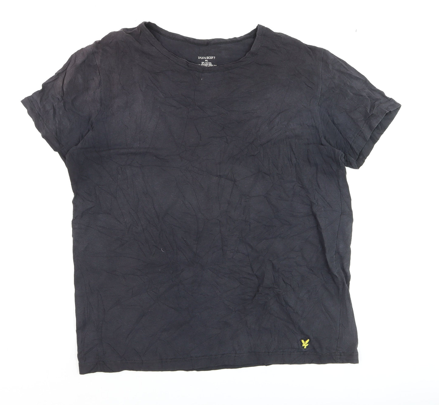 Lyle & Scott Men's Black XL Cotton Elastane Crew Neck T-Shirt