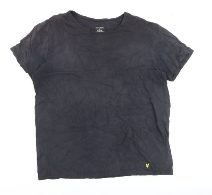Lyle & Scott Men's Black XL Cotton Elastane Crew Neck T-Shirt