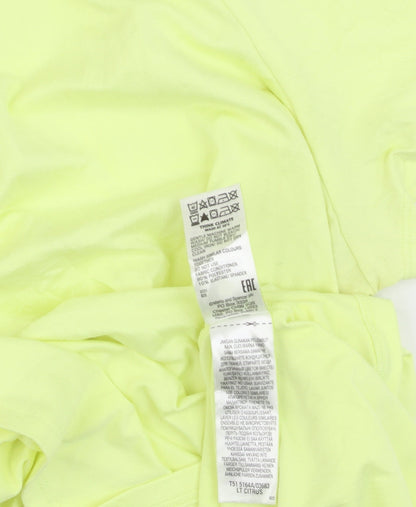 Marks and Spencer Women’s Yellow V-Neck Tie Hem T-Shirt Size 20