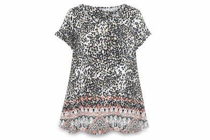 Marks & Spencer Womens Multicoloured Tunic Blouse UK 16 Animal Print
