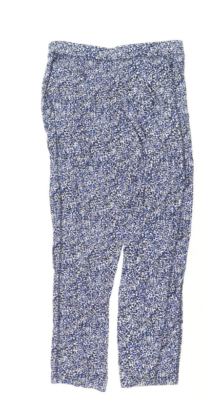 Marks and Spencer Women's Blue Animal Print Viscose Leggings Size 14