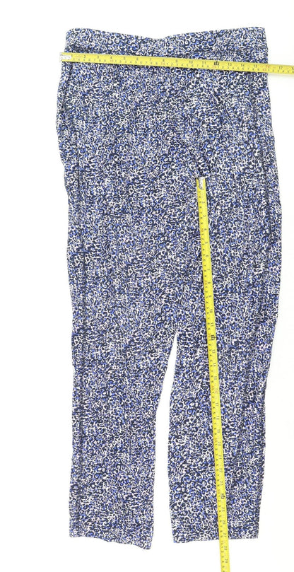 Marks and Spencer Women's Blue Animal Print Viscose Leggings Size 14