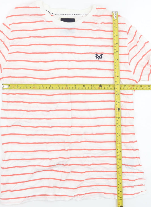 Crew Clothing Women's White Red Stripe Cotton Long Sleeve T-Shirt S