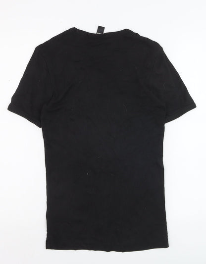 G-Star RAW Men's Black Slim Fit Cotton Crew Neck T-Shirt Size S