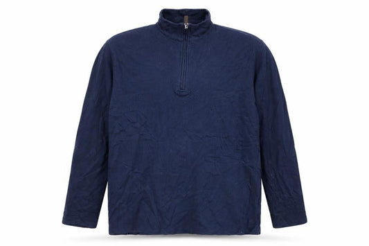 JACHS New York Men's Navy Long Sleeve 1/2 Zip Casual Top Size L