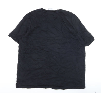 Adidas Men's Black XL Trefoil Logo Short Sleeve Cotton T-Shirt