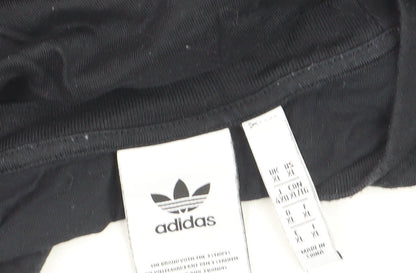 Adidas Men's Black XL Trefoil Logo Short Sleeve Cotton T-Shirt