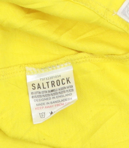 Saltrock Boys Yellow Beach Graphic T-Shirt 11-12 Years Short Sleeve Summer Tee