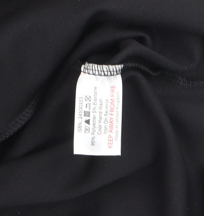 Mystify Womens Black Size 16 Sheath Flute Hem Dress