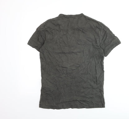 Levi's Men's Black Graphic Print Crew Neck Cotton T-Shirt Size S