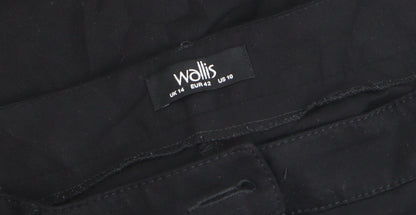 Wallis Women’s Black Stretch Straight Leg Trousers Size 14