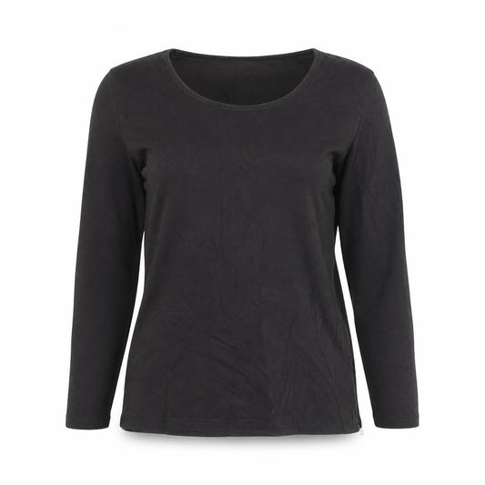 Hobbs Women's Black Long Sleeve Basic Cotton Stretch Top Size S