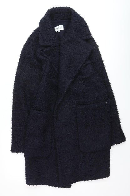 Farhi by Nicole Farhi Women's Black Size 14 Wool-Effect Mid-Length Coat