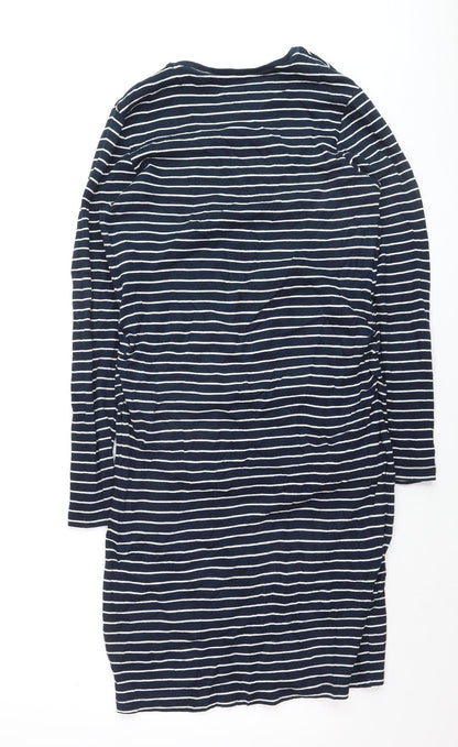Blooming Marvellous Women Blue Striped T-Shirt Dress Size 10