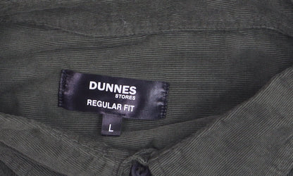 Dunnes Stores Men's Green Regular Fit Corduroy Shirt Size L