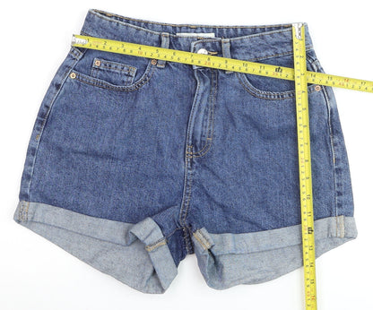 Denim Co Women's Blue High Rise Mom Denim Shorts Size 8