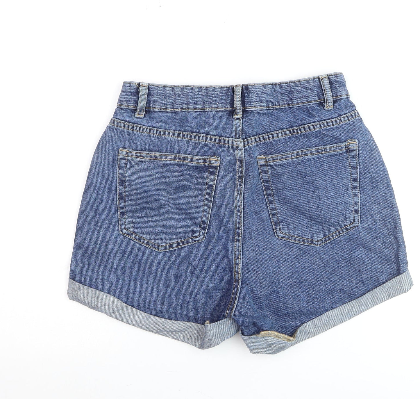 Denim Co Women's Blue High Rise Mom Denim Shorts Size 8