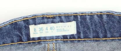 Denim Co Women's Blue High Rise Mom Denim Shorts Size 8