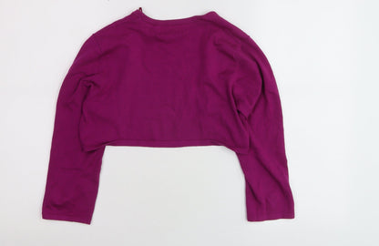 Monsoon Women Purple Shrug Cardigan Size 12 Cotton Knit