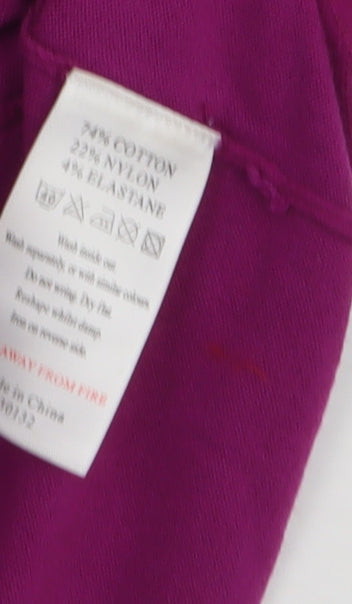 Monsoon Women Purple Shrug Cardigan Size 12 Cotton Knit