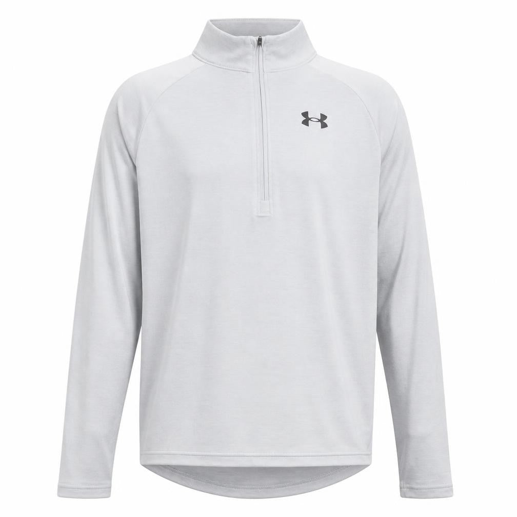 Under Armour Boys Grey YLG 1/4 Zip Long Sleeve Pullover Sweatshirt