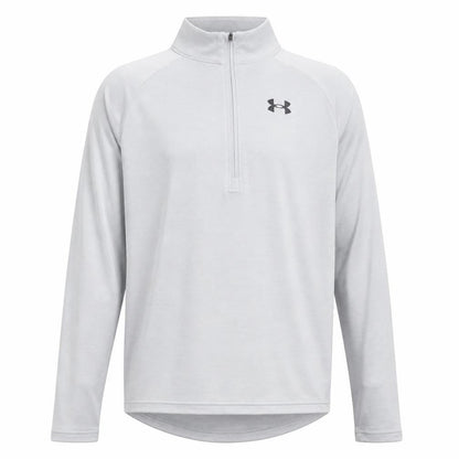 Under Armour Boys Grey YLG 1/4 Zip Long Sleeve Pullover Sweatshirt