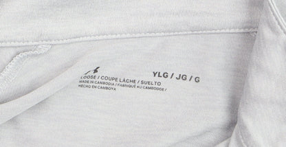 Under Armour Boys Grey YLG 1/4 Zip Long Sleeve Pullover Sweatshirt