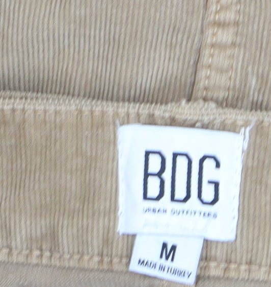 BDG Women Beige Corduroy Mini Skirt with Belt M