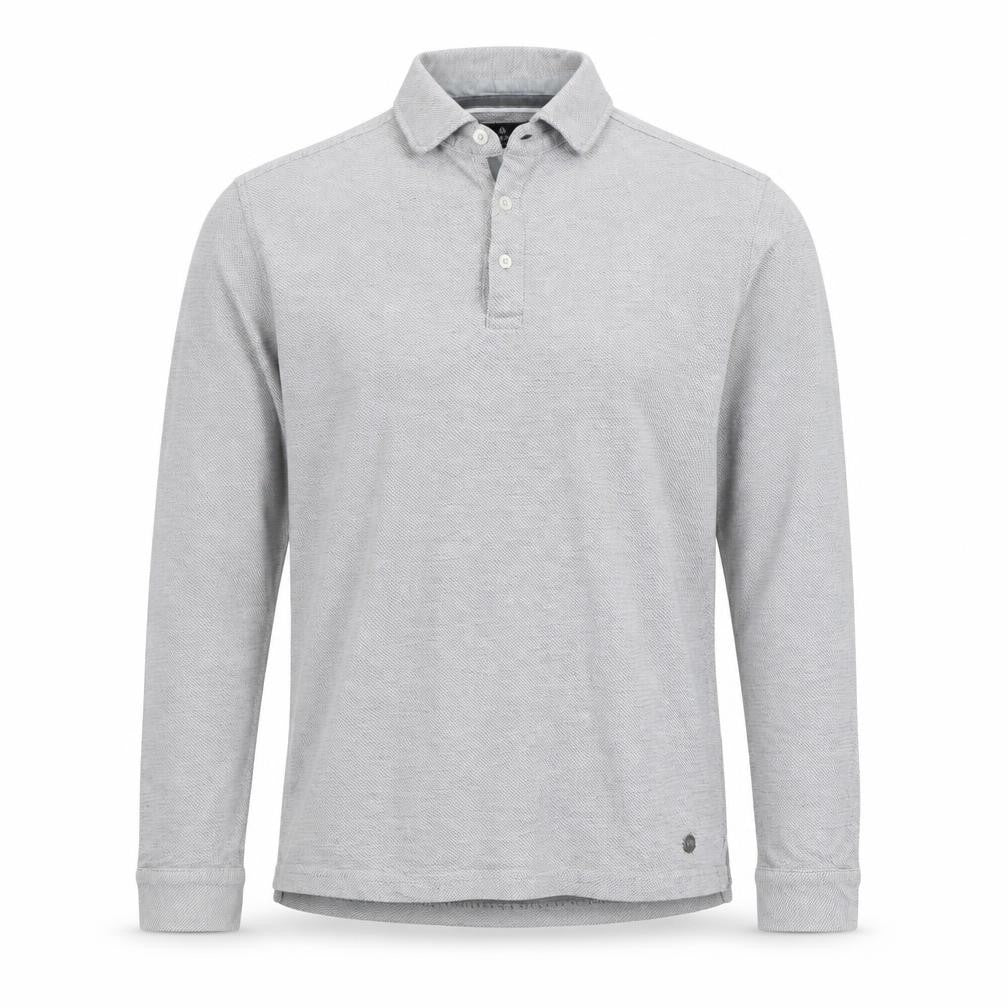 Jeff Banks Men's Grey Cotton Long Sleeve Button-Up Shirt M