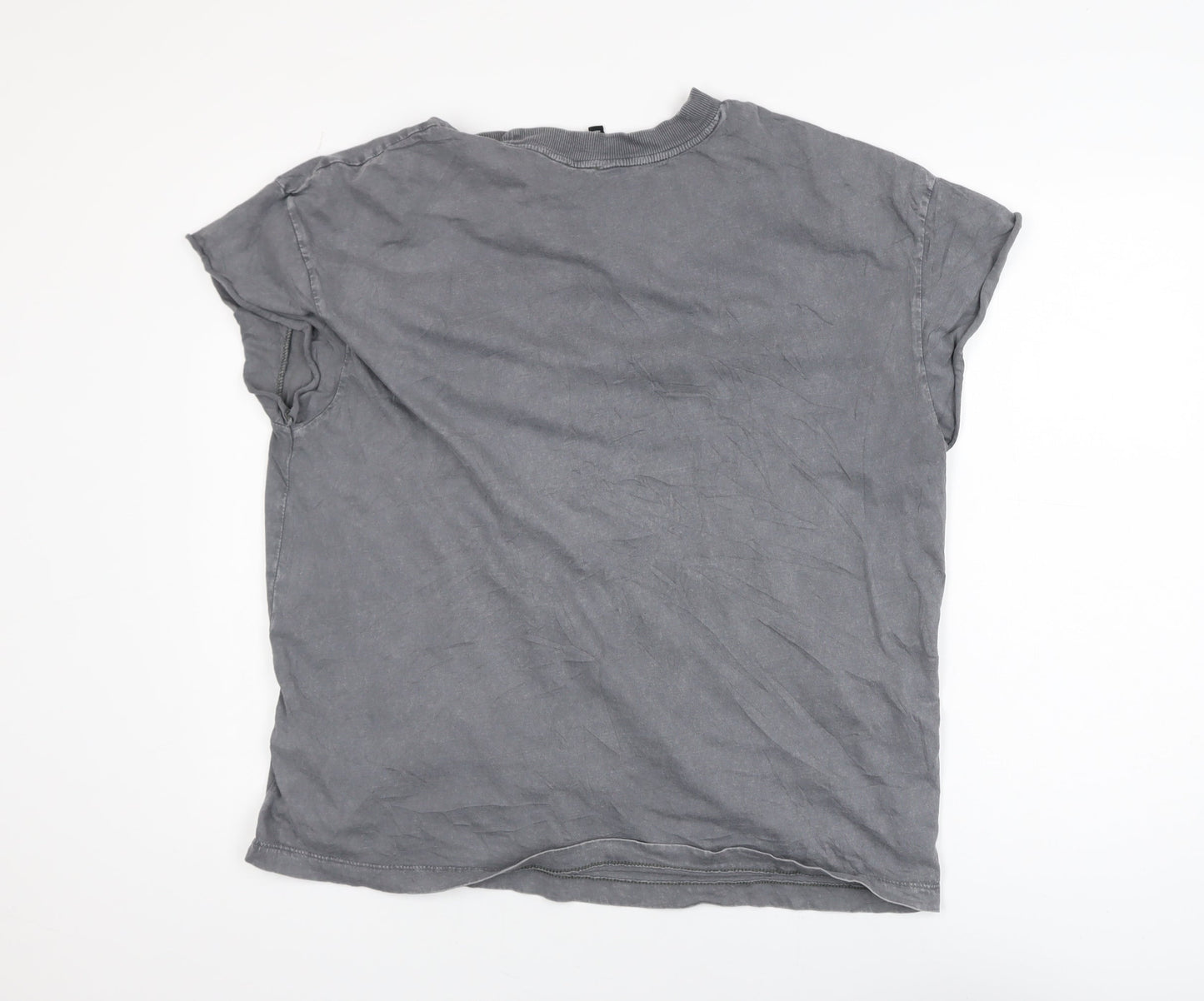 H&M Divided Women Grey Nirvana Graphic Cotton T-Shirt Size 12