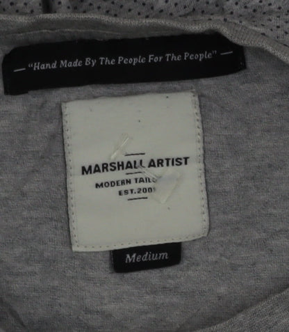 Marshall Artist Men's Grey Cotton Crew Neck T-Shirt Medium