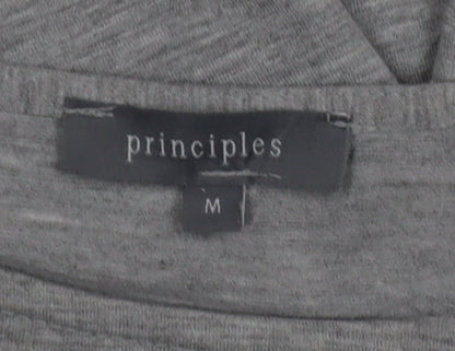 Principles Women Grey Long Sleeve Star Embellished Jersey Top Size M