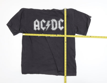 H&M Men's Black AC/DC Back In Black Cotton T-Shirt Size S