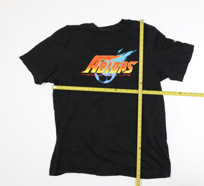 Adidas Men's Black XL Graphic Sports T-Shirt 100% Cotton