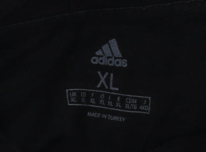 Adidas Men's Black XL Graphic Sports T-Shirt 100% Cotton