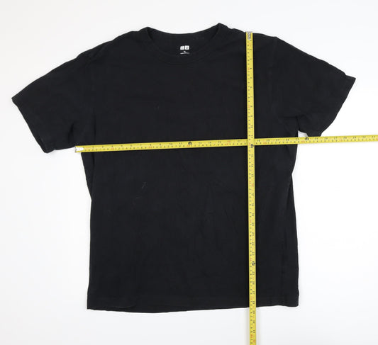 Uniqlo Men's Black XL Crew Neck Short Sleeve Cotton T-Shirt