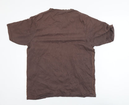 One Earth Peter Storm Men’s Brown Cycling Graphic Cotton T-Shirt M