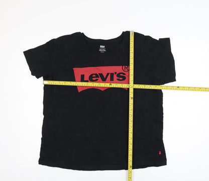 Levi's Men's Black Logo Graphic Short Sleeve Cotton T-Shirt XL