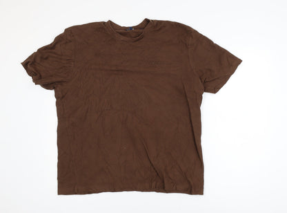 Ben Sherman Unisex Brown XL Basic Cotton T-Shirt