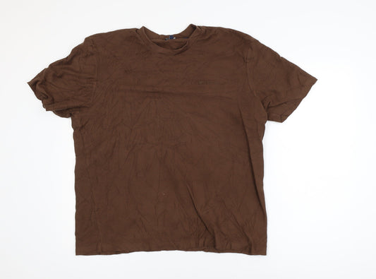 Ben Sherman Unisex Brown XL Basic Cotton T-Shirt