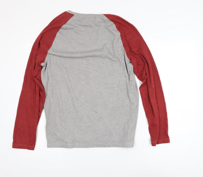 Craghoppers Men's Grey & Red NosiLife Long Sleeve T-Shirt M Outdoor
