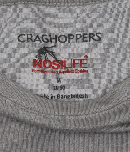 Craghoppers Men's Grey & Red NosiLife Long Sleeve T-Shirt M Outdoor