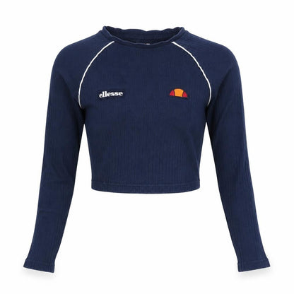 Ellesse Womens Navy Blue Long Sleeve Cropped T-Shirt Size 6