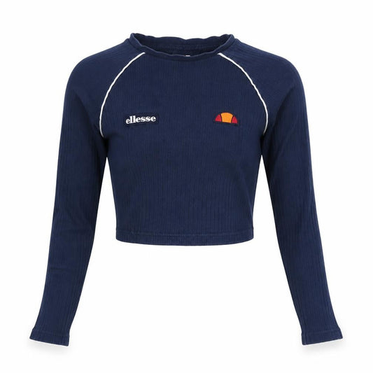 Ellesse Womens Navy Blue Long Sleeve Cropped T-Shirt Size 6