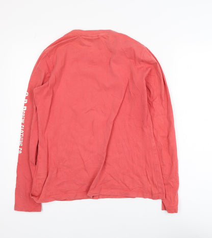 Crew Clothing Co. Women's Red Long Sleeve Cotton T-Shirt Size 12