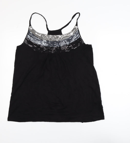 Debenhams Women’s Black Sequin Camisole Tank Top Size 18