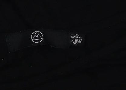 Missguided Women’s Black Size 12 Sleeveless Mesh Panel Tank Top