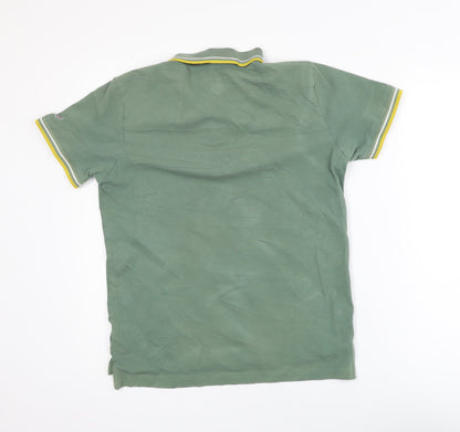 Lambretta Men’s Green Polo Shirt Small Classic Cotton Retro Style